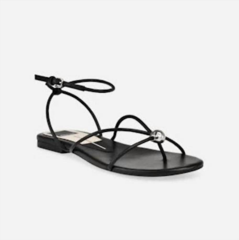 Dolce Vita Kenley Sandal Black Leather 10 NWT Minimalist Coastal Summer Staple